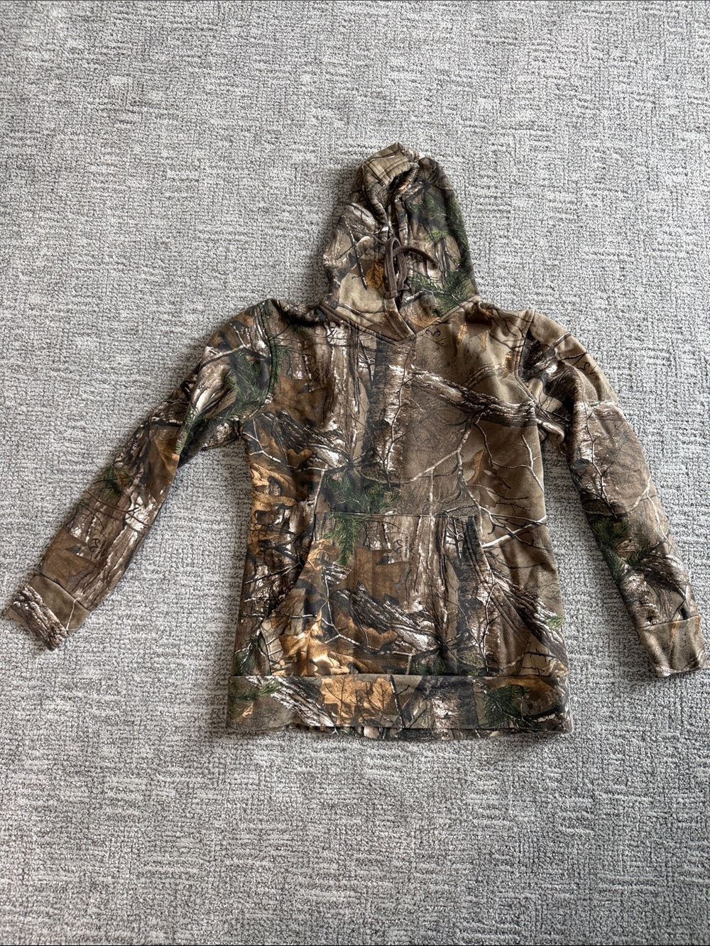 Women's Camo Hooded Pullover Sweatshirt - Brown/Green